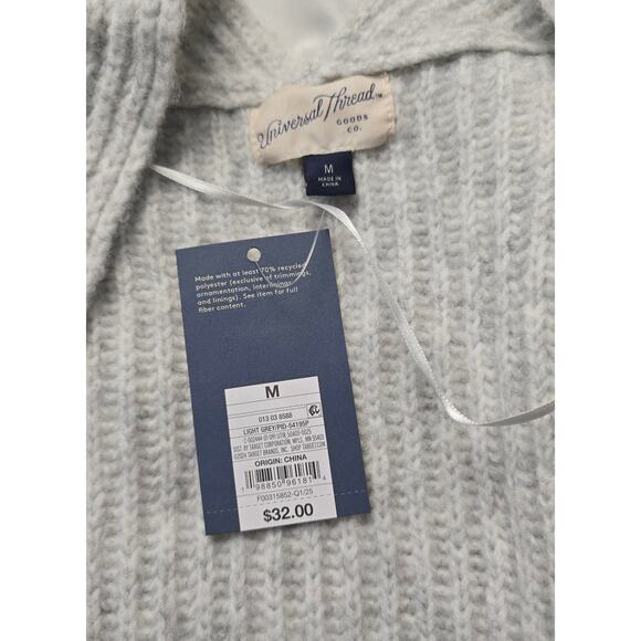 Universal Thread Women's Light Grey Cardigan Sweater- Size Medium - Picture 4 of 4